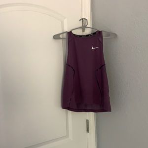 Purple Nike work out tank top with mesh back